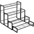 4-Tier Black Stackable Metal Plant Stand