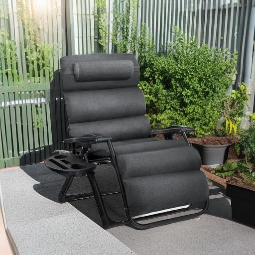 Oversized Fossil Gray Zero Gravity Chair