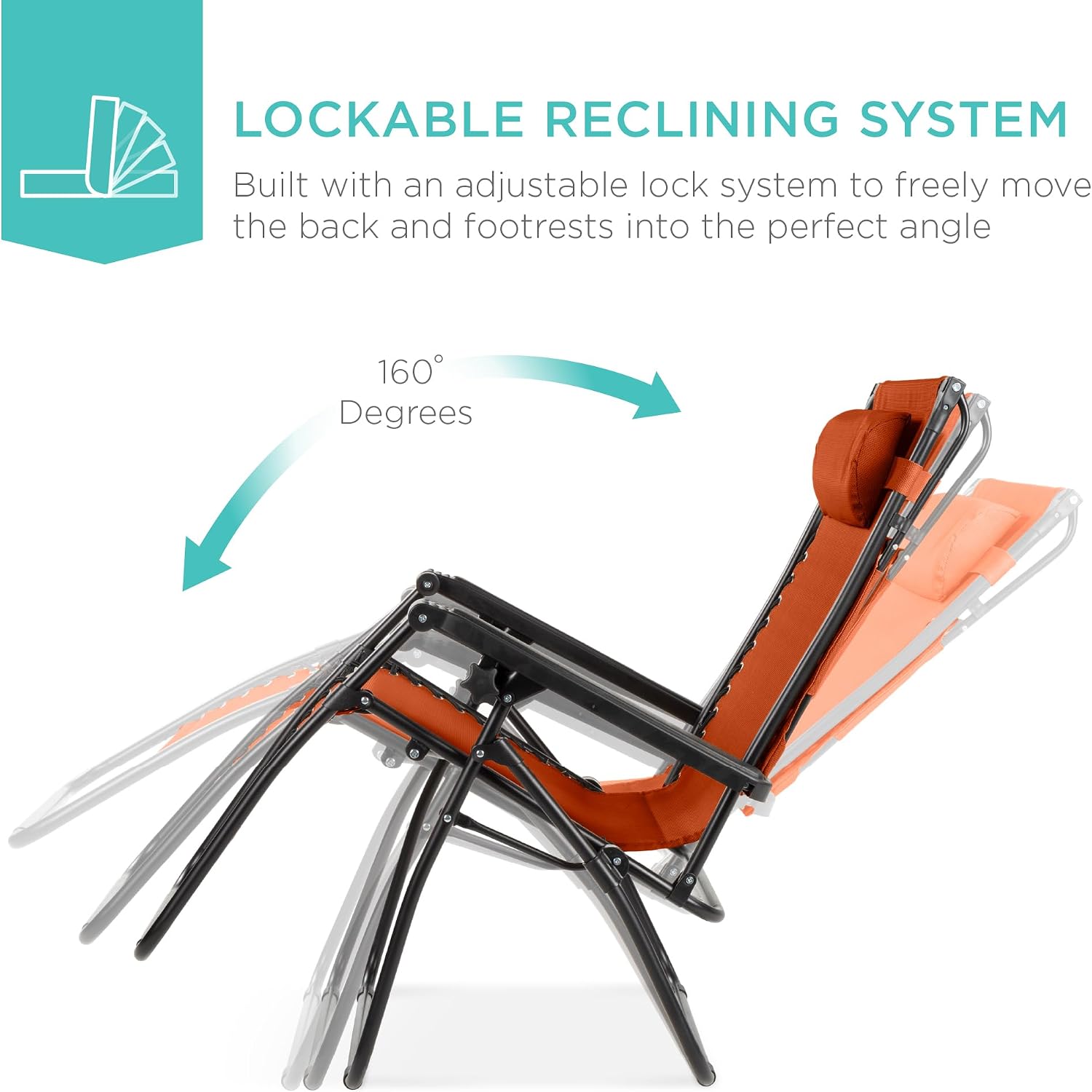 Zero Gravity Recliner with Canopy, Burnt Orange