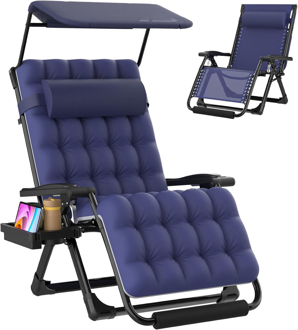 XXL Zero Gravity Chair with Canopy & Cushion