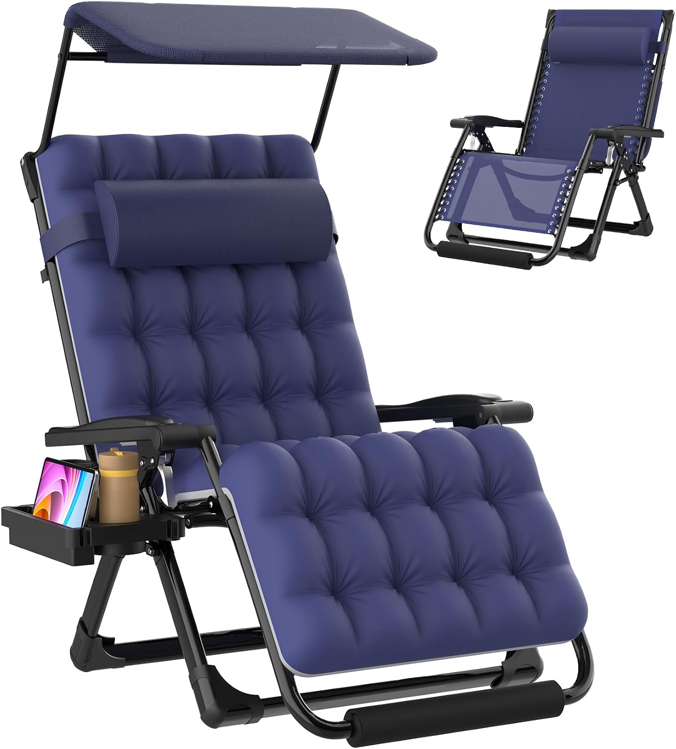 XXL Zero Gravity Chair with Canopy & Cushion