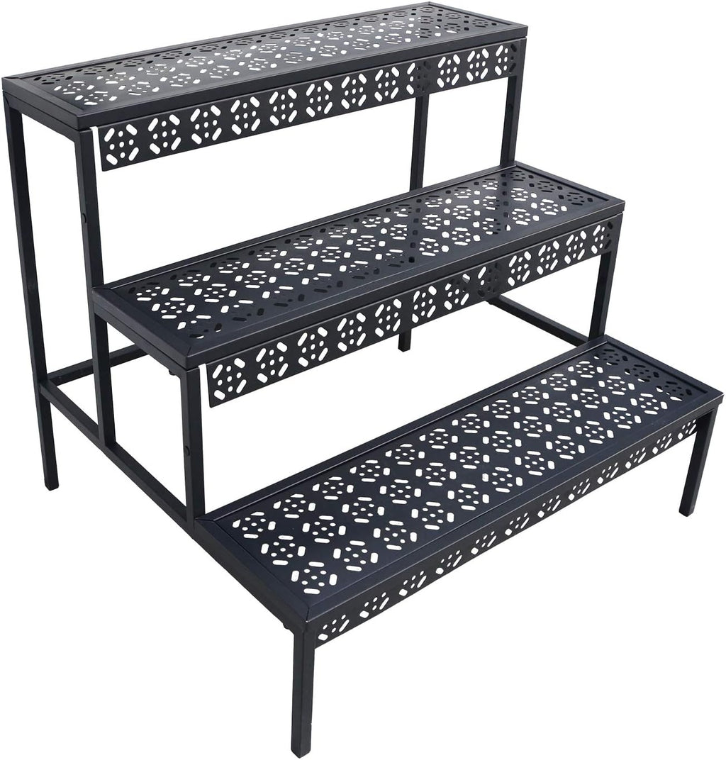 3-Tier Stair-Style Metal Plant Stand
