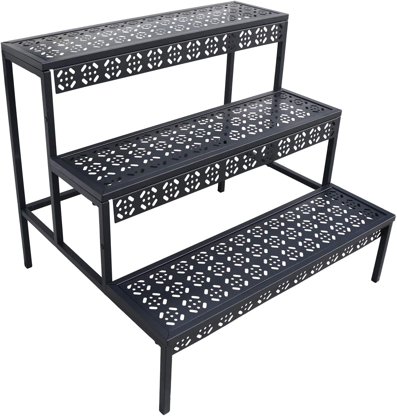 3-Tier Stair-Style Metal Plant Stand