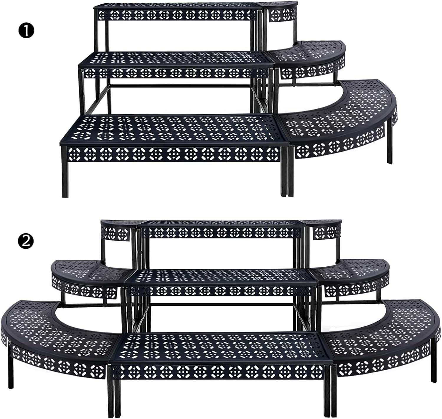 3-Tier Stair-Style Metal Plant Stand