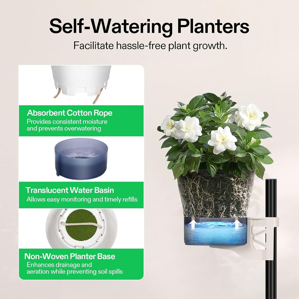 6-Tier Metal Self-Watering Vertical Plant Stand