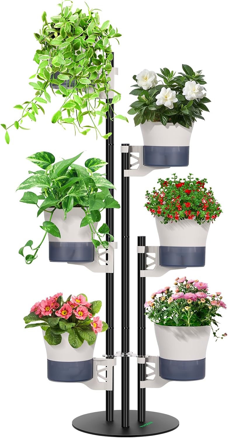 6-Tier Metal Self-Watering Vertical Plant Stand
