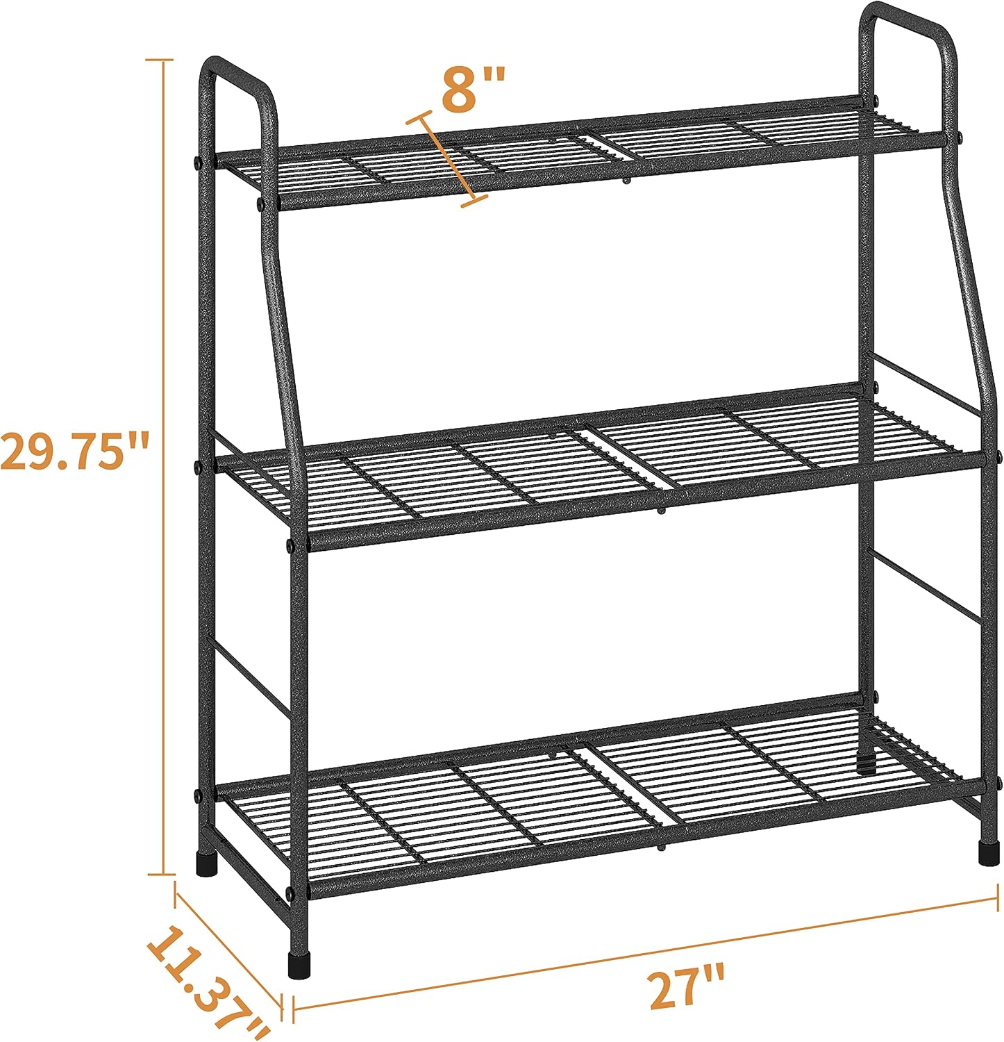 3-Tier Waterproof Metal Plant Stand
