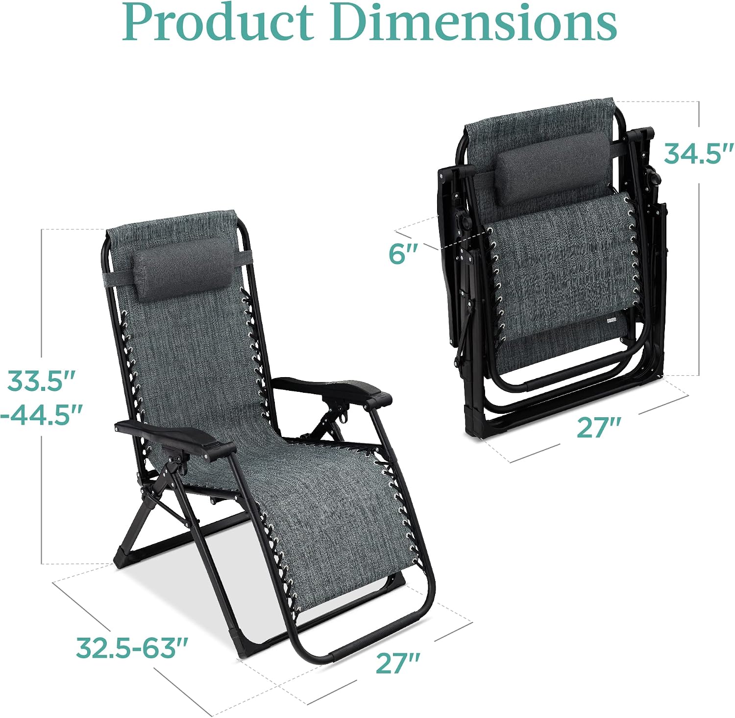 Oversized Fossil Gray Zero Gravity Chair