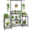 3-Tier Black Ladder Metal Plant Stand