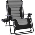 Oversized Black Padded Zero Gravity Chair
