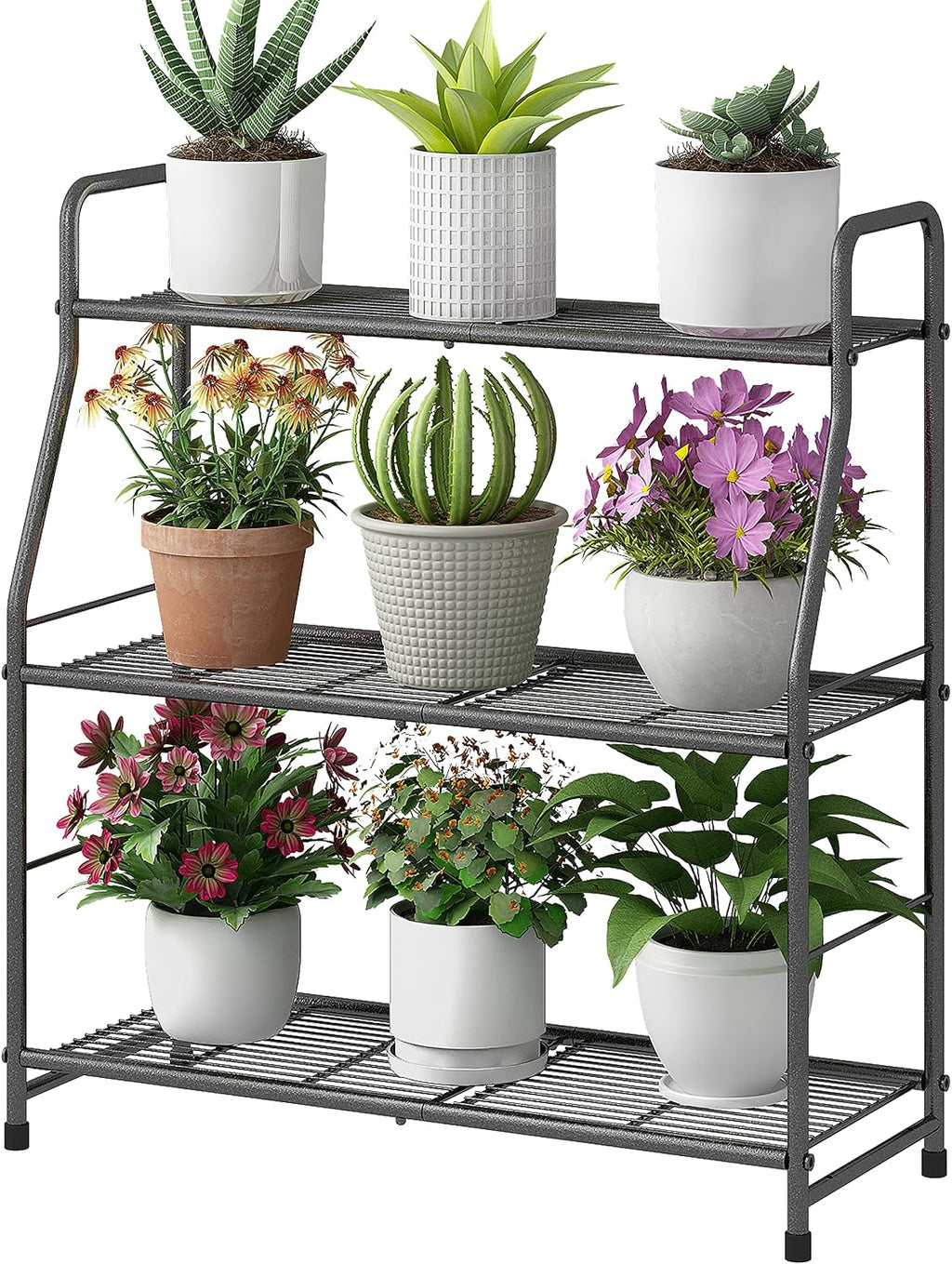 3-Tier Waterproof Metal Plant Stand