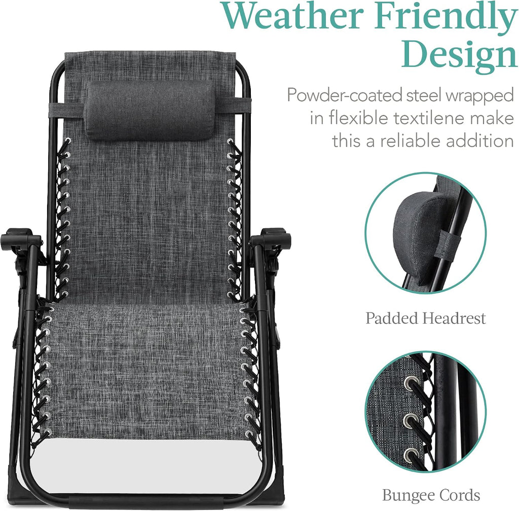 Oversized Fossil Gray Zero Gravity Chair