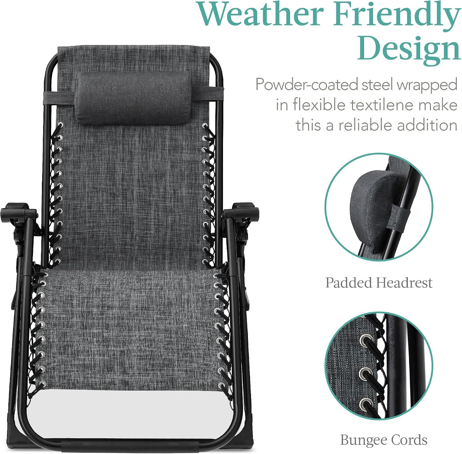 Oversized Fossil Gray Zero Gravity Chair