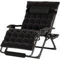Oversized Black Padded Zero Gravity Chair